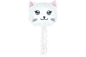 Piñata Chat Kawai blanc 38 cm - Blanc - Taille unique