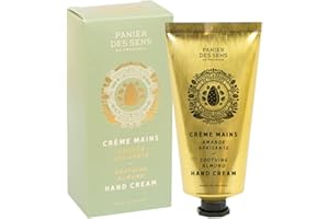 Panier des Sens - Almond Hand Cream for very Dry Hands and Skin - Vegan Hand Cream for Women and Men - With Shea Butter and Sweet Almond Oil - Made in France 97% Natural Ingredients - 75ml