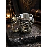 Ejderha Kupa Bardak 400 ml Viking Dragon Mug Paslanmaz &Ccedil;elik Dekoratif Kupa