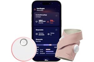 Owlet Dream Sock® - Smart Baby Monitor - Track Live Pulse (Heart) Rate, Oxygen in Infants - Rose