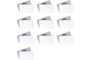 BESMRPG 10 Stück Namensschilder für Kleidung,Namensschilder mit Clip und Anstecknadel,Magnet Namensschild Briefkasten,Klett Selbstklebend Namenschilderhülle,Namenschilder für Schule Krankenschwester Reise