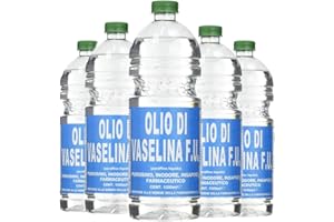 FIRMADIGARANZIA SRL Olio di vaselina vaselina enologico farmaceutico F.U. 5 Litri - USO DOMESTICO E PROFESSIONALE - 5 confezioni da 1L