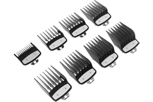Siwetg Lot de 8 peignes guides de coupe professionnels pour Wahl, avec clip en métal # 3171-500-1/8" à 1".