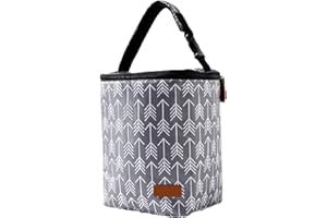 Aosbset Sac Isotherme pour biberon Portable Fourre-Tout de Stockage de Lait Maternel Polyester Alimentation Biberon Sac pour Voyage Transporteur Chariot Fournitures de Soins