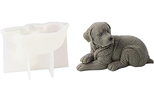 Xidmold 3D Hund Silikonform Kerzenform Seifenform Hund Silikon Formen Tier Backform für Tortendeko, Schokolade, Seife, Sojawachs Kerzen, Handwerk (Hund E)