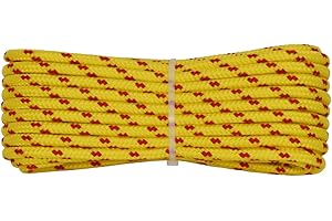 CORDERIE ITALIANE 006006183 Treccia Surf gialla, 6 mm - 30 mt, Corda intrecciata multiuso resistente ai raggi U.V. e all'abrasione, per attività all'aperto, giardino, mare, guinzagli e fai da te, rottura 350 kg