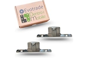 Indaux, Paire de fixations pour façade de tiroir, crochets de remplacement pour tiroirs modèle Supra