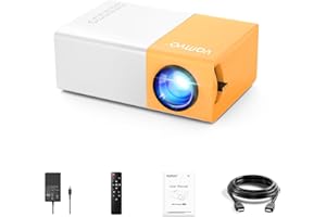 vamvo Mini Projecteur Portable VideoProjecteur de Film Retroprojecteur, Compatible avec Smartphone/PS4/Firestick, La Vidéo Peut être Directement Reflétée sur Le Projecteurs
