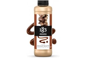 1883 Maison Routin Chocolate Hazelnut Sauce – Gourmet Dessert Topping for Waffles, Ice Cream, Cocktails & More – 500ml Squeezy Bottle