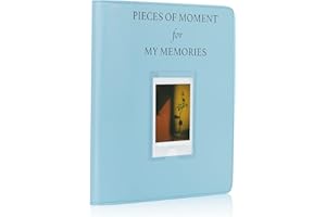 Risou 256 Pocket Fotoalbum kompatibel mit Mini 11, Mini 9, Mini 40, Mini Link, Polaroid Snap, Z2300,Zip Instant Drucker und 2×3 Zoll Fotoalbum (Blau)