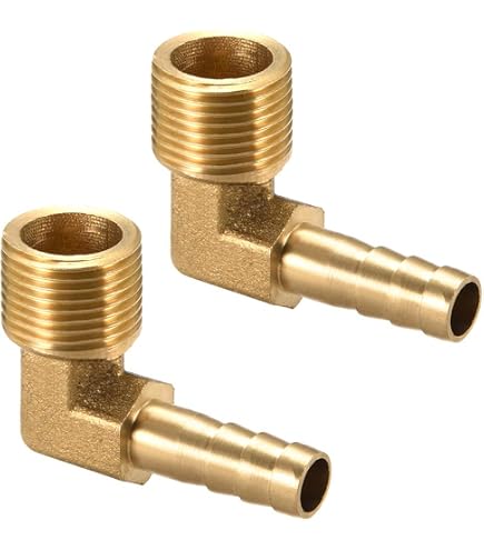 Sourcing Map 5 Stück Messing Schlauchanschluss 8 Mm Schlauchtülle X 3/8" PT Stecker – Für Luft, Wasser, Öl