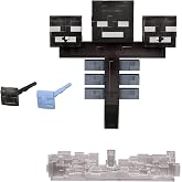 Işıklı ve sesli Mattel Minecraft Wither fig&uuml;r&uuml;, 2 fırlatma aksesuarı ve oyundakine sadık pikselli tasarım, JMP71