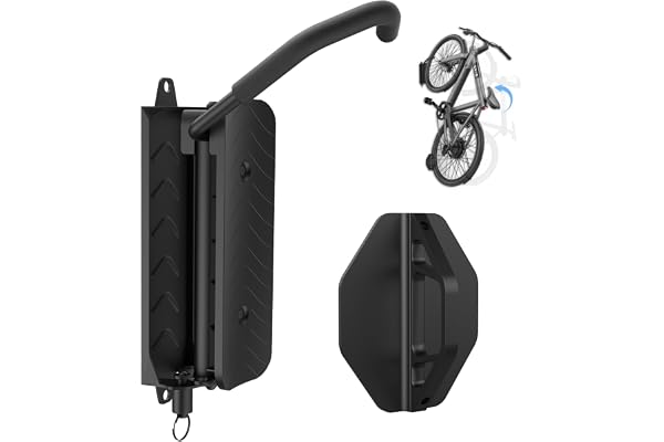 Wyxron Väggfäste för cykel, cykelhållare vertikalt cykelstativ | Svängbar 32 kg lastkapacitet med fast design/väggljudisolering, för garage lätt cykel/MTB/vägcykel/barncykel