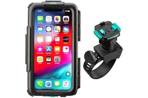 Ultimateaddons Motorcycle Waterproof Case Compatible with iPhone XR / 11 with Handlebar Mount (iPhone 11 XR, Helix Swivel Strap 21-40mm)