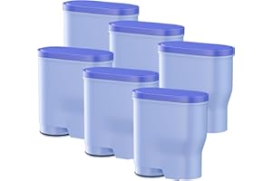 BREAUILL 6 Pezzi Filtro Acqua Macchina da Caffè per Philips Aqua Clean CA6903/10 CA6707/20 CA6903/22, Filtro Acqua Compatibile Con Macchina da Caffè Saeco Philips, Riduzione Impurità Nell'acqua