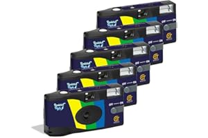 GT PHOTO - Confezione 5 x Fotocamera USA e Getta Realishot Flash - 27 Foto - Nero