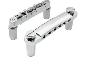 Musiclily Metryczna Mostek Strunociąg ABR-1 Tune-O-Matic Bridge Tailpiece Zestaw do Gitary Elektrycznej Epiphone Les Paul LP SG, Chrom