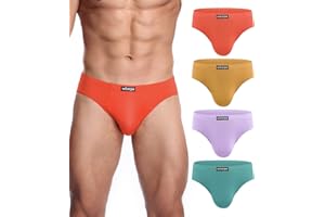 wirarpa Slip Uomo Microfibra Mutande Elastico Pacco da 4