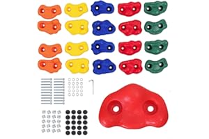 RATSTONE Prese Arrampicata,20 PCS Parete Arrampicata Bambini,Set da Arrampicata per Esterni,Elevata capacità di Peso,Accessori Inclusi,Adatto a Bambini e Adulti per l'arrampicata Indoor e Outdoor