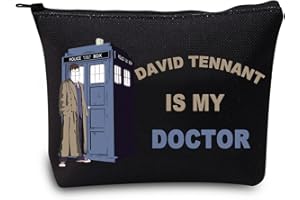 LEVLO Trousse de Maquillage avec Fermeture éclair pour Femme et Fille Motif Who TV Show David Tennant is My Doctor
