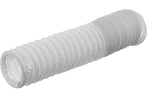 LIRAST Ø 80mm / 3m Tuyau D'évacuation D'air en PVC Flexible - Tuyau de Ventilation pour Climatisation, Sèche-linge, Hotte, Blanc