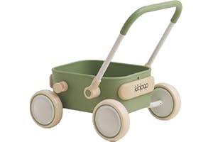 KIDPOP PULA Push & Pull Walker Wagon，Baby Walker with Wheels,Toddler balance Wagon for First Learner Baby Boys/Girls Toys, 7 months–3 years Year Old Birthday Gifts (Green)