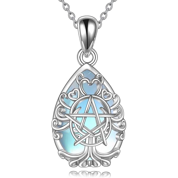Drievoudige maan godin ketting halsketting 925 sterling