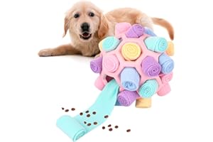 Yasdyri Schnüffelball für Hunde Schnüffelspielzeug für Hunde Waschbar Interaktive Hundespielzeug Ball Schnüffelteppich Ball für Große, Mittlere und Kleine Hunde Haustier (Rosa)