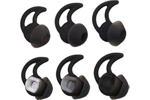 ADHIPER QC20 Podwójne kołnierzowe silikonowe słuchawki douszne z redukcją szumów kompatybilne z Bose QuietControl 30 QC20 QC20i QC30 Soundsport Free SIE2 IE2 IE3 słuchawki bezprzewodowe czarne