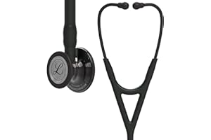 3M Littmann Cardiology IV Diagnostic Stethoscope, High Polish Smoke-Finish Chestpiece, Black Tube, Stem and Headset, 27 inch, 6232