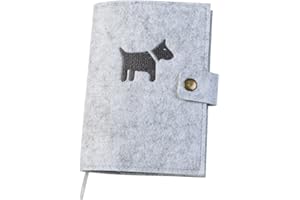 luxdag Custodia per carta d'identità per animali domestici in feltro (colore e motivo a scelta) – Custodia protettiva per carta d'identità per cani
