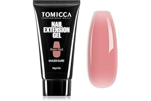 TOMICCA 60 g żel do przedłużania paznokci, naturalny żel do paznokci UV, półtrwały lakier do paznokci Quick Building Extender żel do manicure'u dla początkujących i profesjonalistów