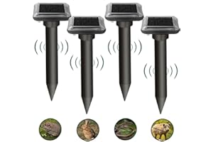 NITOER Mole Repellent,Chipmunk Repellent,Snake Repellent,Ultrasonic & Solar Powered,IP66 Waterproof,Ultrasonic Repellent for Gopher,est