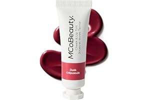 MCoBeauty - Cheek and Lip Tint - Gel-Cream Formula for Buildable Colour - Multi-Use Tint for Lips and Cheeks - Dusk, Cherry Red Shade