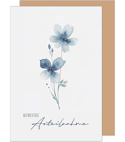 Edition Seidel Premium Trauerkarte Mit Umschlag | Beileidskarte Mit Pusteblume Design | 11,5x17 Cm