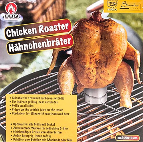 Hähnchen-Bräter aus Edelstahl für den Grill, hygienisch und giftfrei zum Beerbutt-Chicken - 2