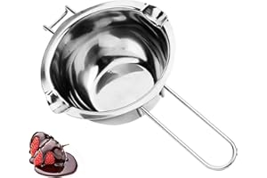 UV STYLISH Acciaio inossidabile 304 Pentola di fusione per Cioccolato Fusione Di Cioccolato Burro di Fusione Pot Pot Burro Il Crogiolo In Acciaio Inox Formaggio Fuso, Caramello, Igkeits Dolci E Cere(400ML)