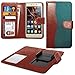Produktbild N4U ONLINE - Verschiedene Farben Clip Dual Faser Flip Case Portemonnaie Tasche Case Hülle für LG Zero - Grün