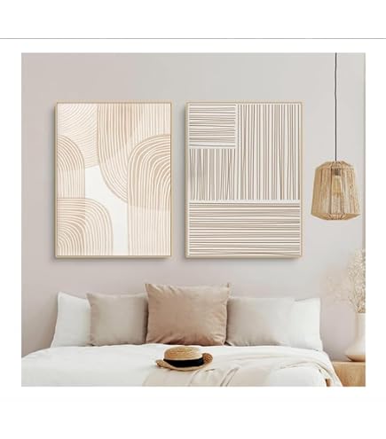 Atmosphera Tableau Mural Relief Azra 50x70 Cm Beige – Décoration 3D Élégante Et Texturée