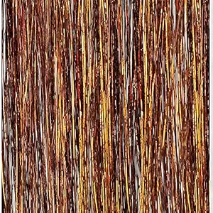 EUPHORIA 40 inches Hair Tinsel/Glitter Hair Extensions/Highlight Hair Extensions for Women and Girls 100 Strands (Mocha Brown)