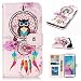 Produktbild Hozor Samsung Galaxy S6 Edge / SM-G925F 5.1 zoll Hülle Gemalte Erleichterung Drucken Design PU Ledercase Tasche Schutzhülle Anti-scratch Magnetverschluss Telefon-Kasten Handyhülle Bookstyle Handycover - Campanula Eule