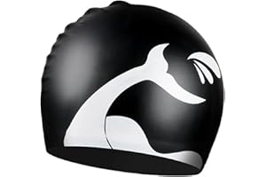 Lin's Liliana Cuffia da nuoto per uomo e donna, in silicone impermeabile di alta qualità, unisex, comoda vestibilità