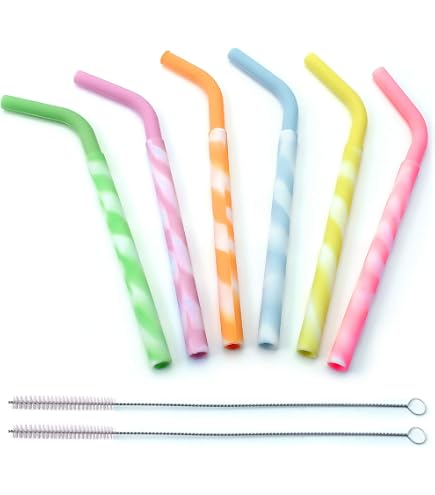 10pcs Short Stainless Steel Straws Set - 5 Straight & 5 Bent (5.12in), With 2 Cleaning Brushes