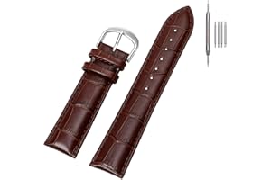 EACHE Croco Design Watch Straps for Men Women, Classical Leather Watch Straps Waterproof 12mm 13mm 14mm 15mm 16mm 17mm 18mm 19mm 20mm 21mm 22mm 23mm 24mm