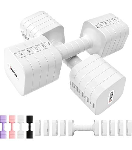 Haltères Réglables 2 En 1 Femme – 4 Niveaux De 1 à 5,5 Kg, Kettlebell + Haltères, Poignée Antidérapante