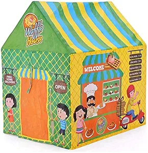 MARJI&ANUVRUTTI Waffle House Tent House, Play Tent for Kids, Pretend Playhouse, Made in India- Multi Color