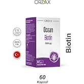 Orzax Ocean Biotin 5000 &micro;g Takviye Edici Gıda, 60 Kaps&uuml;l