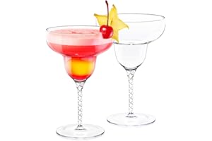 WILMAX ENGLAND Wilmax | Bicchieri Margarita fatti a mano | Set di 2 | 250 ml | bicchieri da cocktail | bicchieri da spumante | bicchieri da champagne | bicchieri da long drink | accessori cocktail | bicchieri