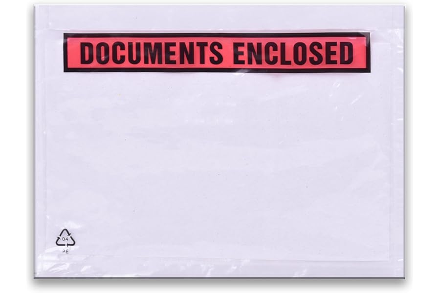 Triplast 1000 x A5 Printed Document Enclosed Wallet (225 x 165 mm) | Peel & Seal Clear Plastic Envelopes/Sleeves/Pockets/Wallets | Attach Invoices, Packing Lists & Delivery Notes to Parcels