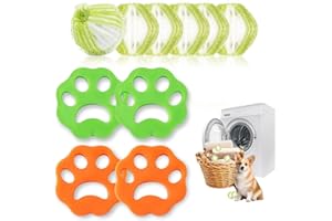 AUEFUDQ Auefudq Atrapa Pelos Lavadora,Reutilizable Quita Pelos Mascota,Removedor De Pelo Para Mascotas De Lavandería,Bolas Atrapa Pelos Para Lavadora,10 Unidades